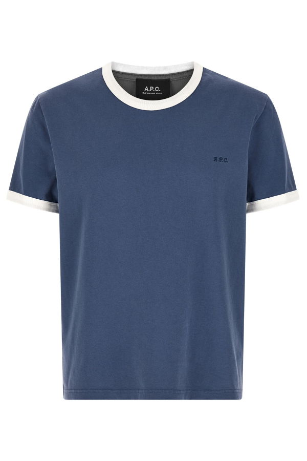 A.P.C. Logo Embroidery T-Shirt - Blue