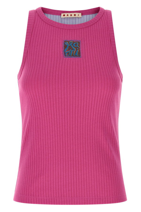 Marni Logo Patch Tank Top - Fuchsia