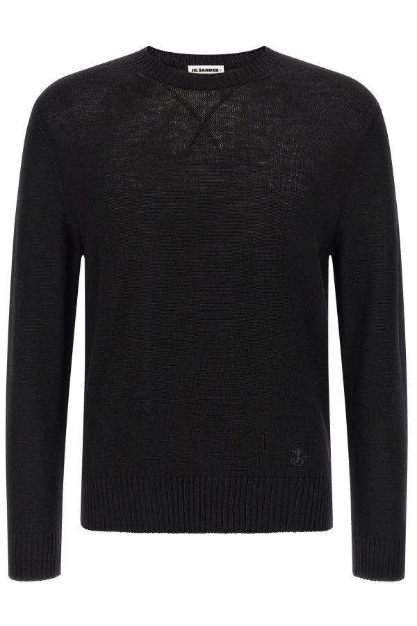 Jil Sander Logo Embroidery Sweater - Black