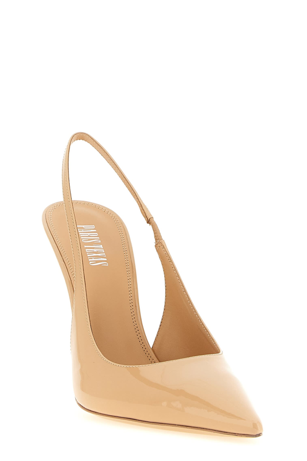 Paris Texas Lidia Slingback Heels - Beige