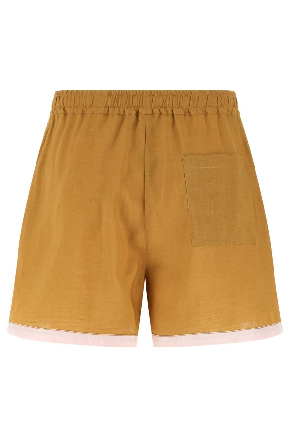 Marni Boxer Linen Shorts - Yellow