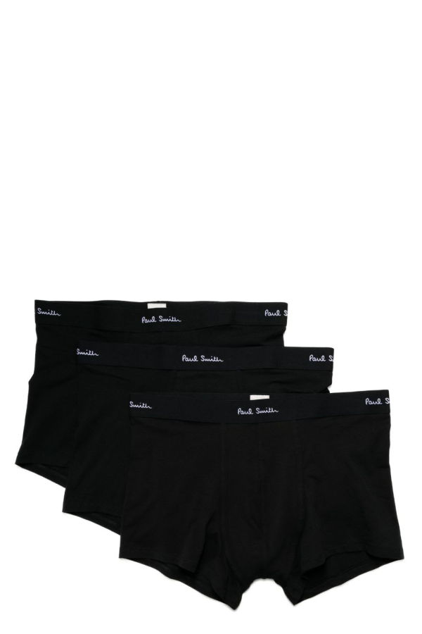 PAUL SMITH Cotton Boxers 3 Pack - Black