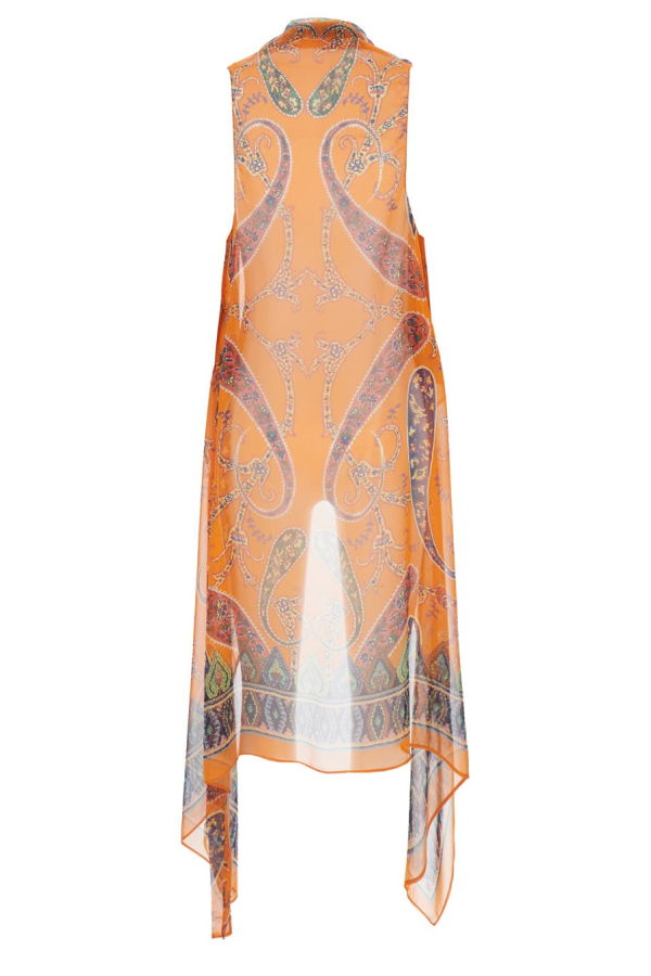 Etro Printed Gilet Scarf - Orange