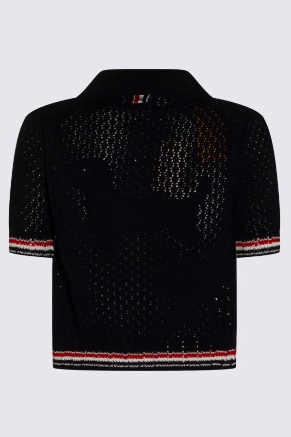 thom browne Hector Pointelle Polo Shirt - Blue