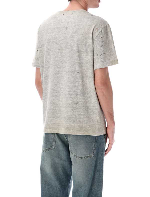 Golden Goose Vintage Print Cotton T-Shirt - Grey Melange