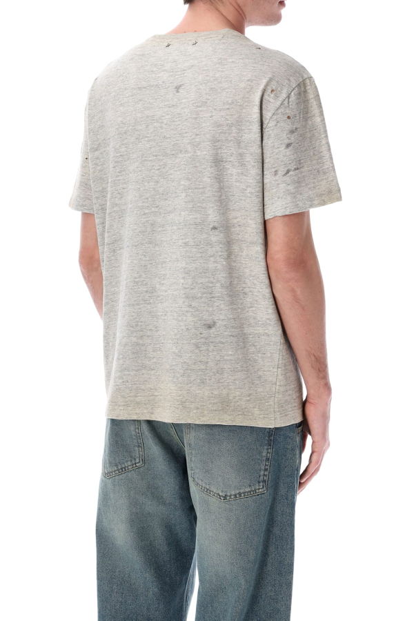 Golden Goose Vintage Print Cotton T-Shirt - Grey Melange