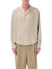 Ami Alexandre Mattiussi Ami Paris Viscose Shirt - Caffe Cream - Thumbnail 1