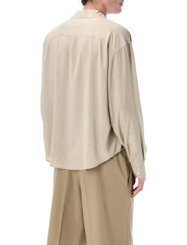 Ami Alexandre Mattiussi Ami Paris Viscose Shirt - Caffe Cream