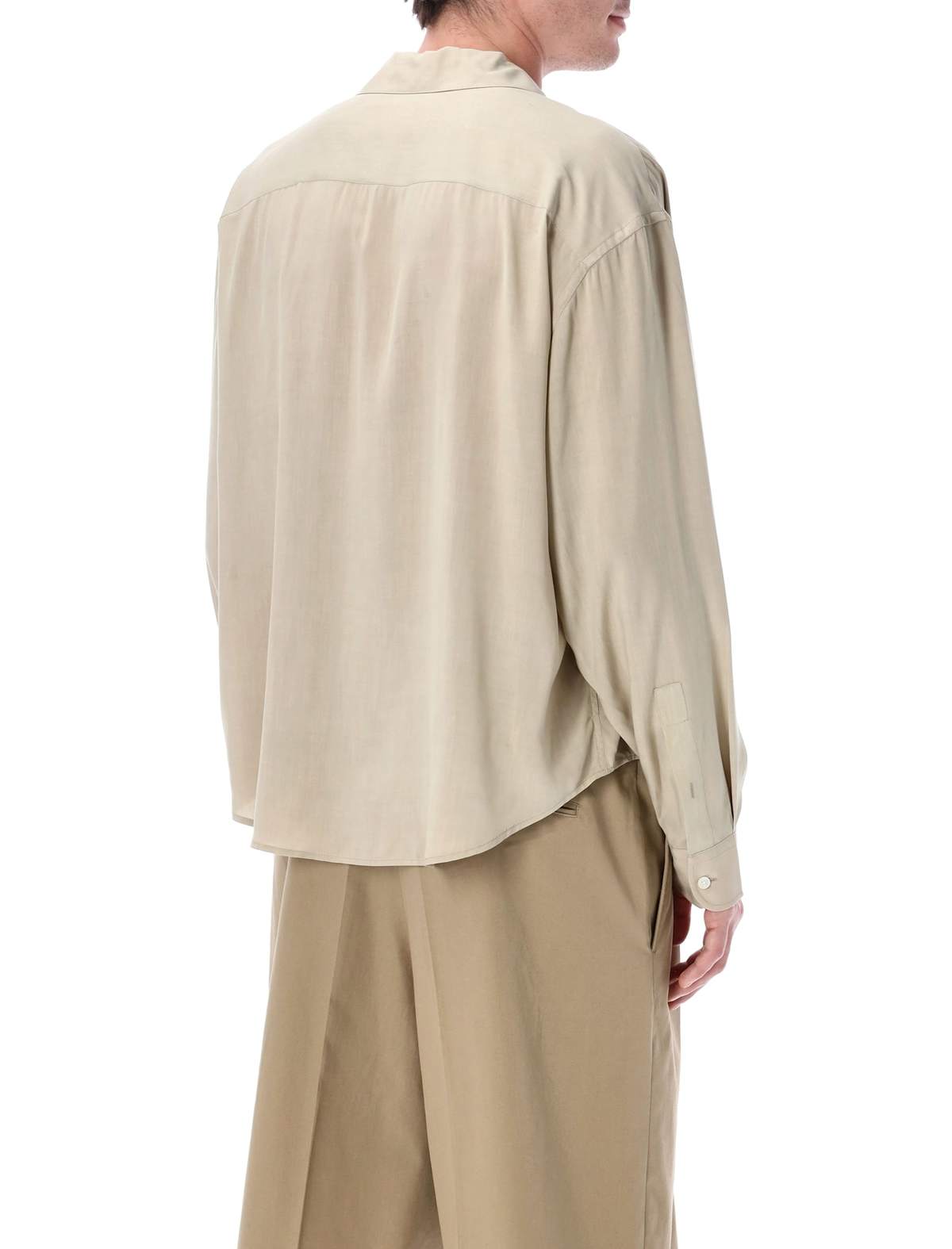 Ami Alexandre Mattiussi Ami Paris Viscose Shirt - Caffe Cream - Image 2 of 3