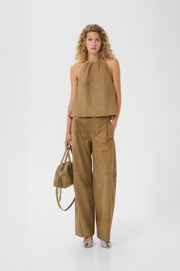 Gestuz Estelle Pants - Tan Suede