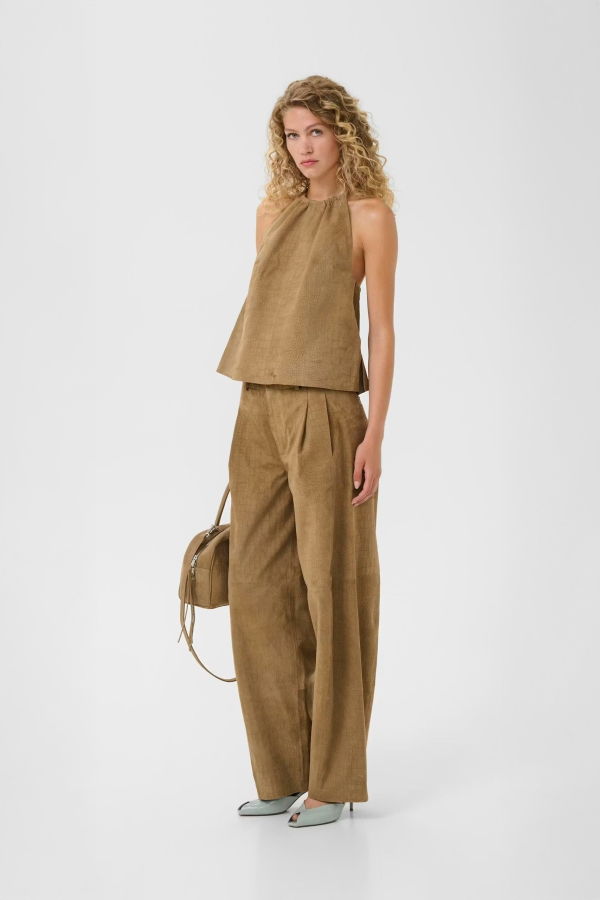 Gestuz Estelle Pants - Tan Suede