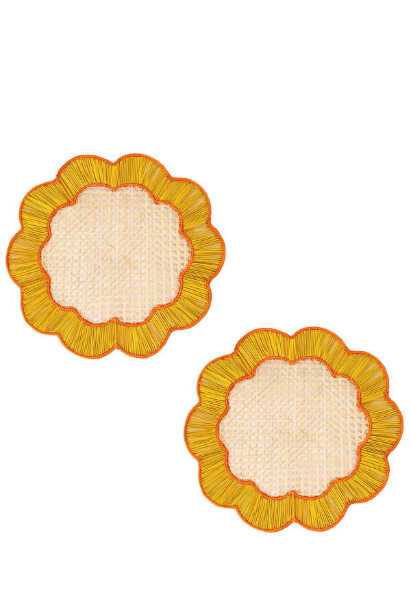 Coro Cora S/2 Breezy Placemat Yellow/Orange