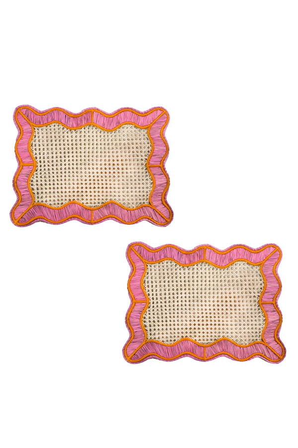 Coro Cora S/2 Wavy Rectangular Placemat Set