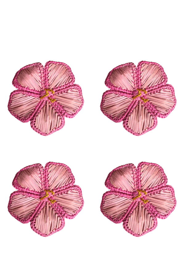 Coro Cora S/4 Hibiscus 3D Napkin Ring Napkin Rings