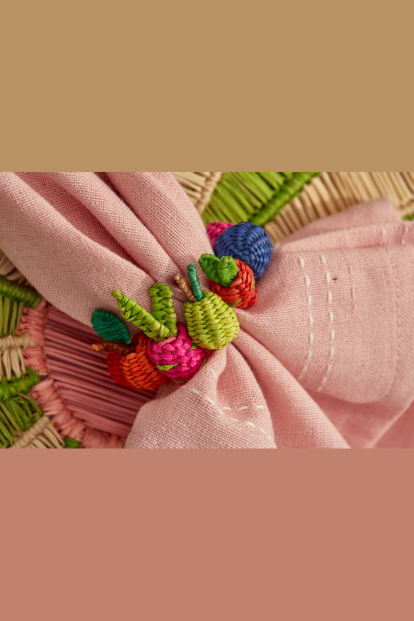 Coro Cora S/4 Multi Fruit Napkin Rings