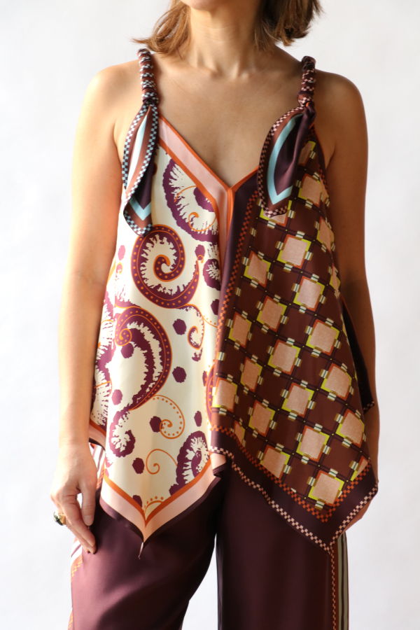 ALÉMAIS Wilson Silk Top - Multi