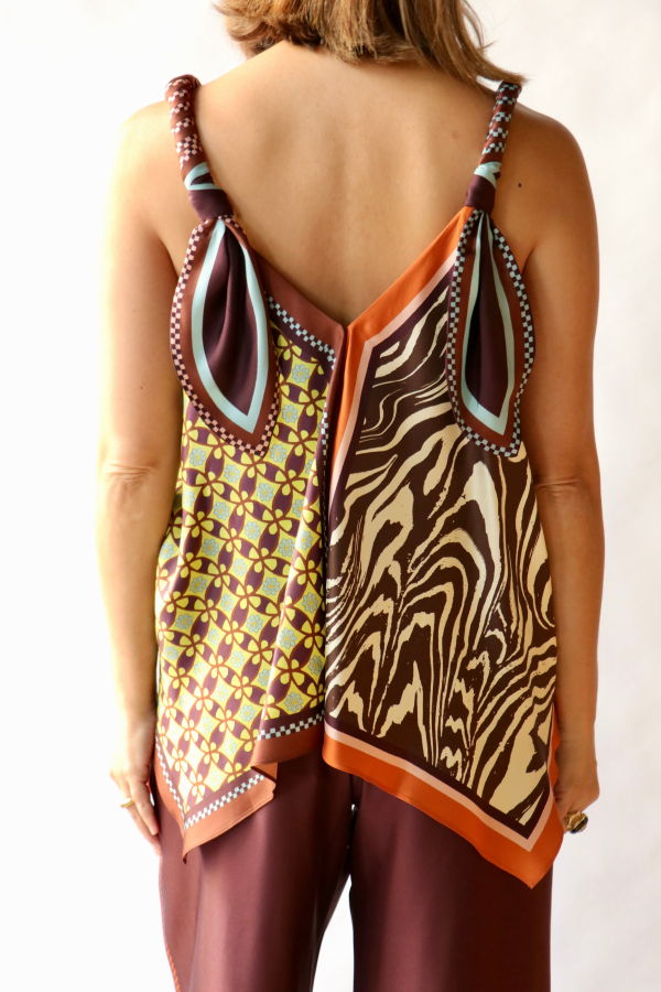 ALÉMAIS Wilson Silk Top - Multi