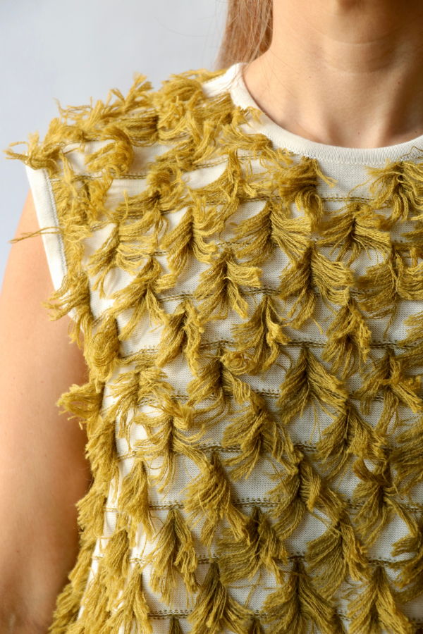 Rachel Comey Hazlitt Top - Cream/Mustard