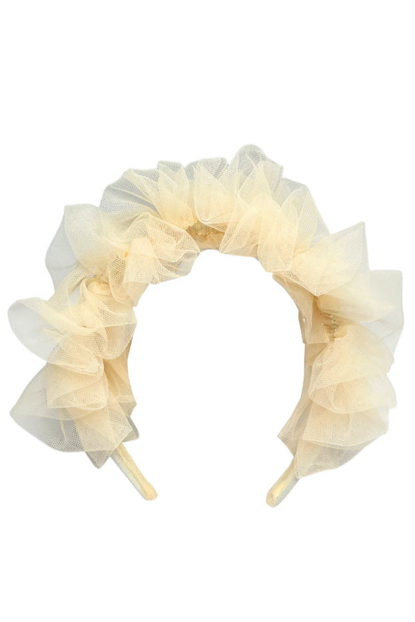 KIDS Tia Cibani Stella Flounce Headband - Cream