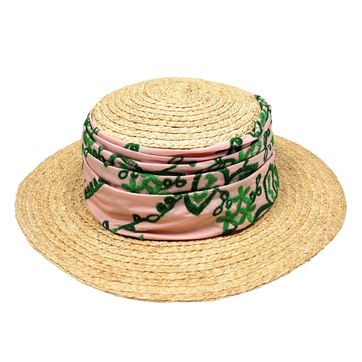 KIDS Tia Cibani Saba Bandana Boater Hat - Pink - Image 1 of 3
