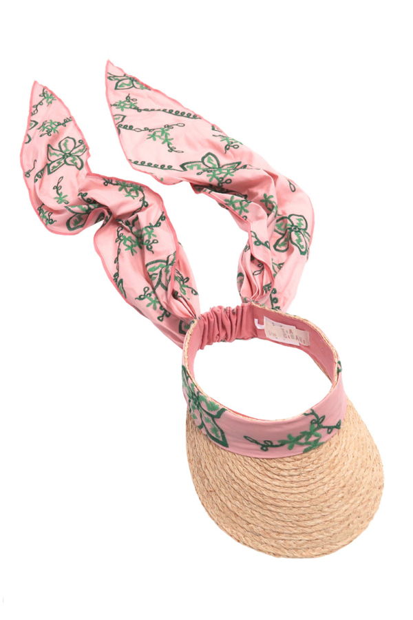 KIDS Tia Cibani Shebelle Scarf Visor Hat - Pink