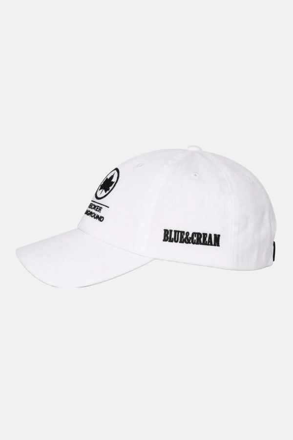 Blue&Cream Bleecker Playground Dad Cap - White