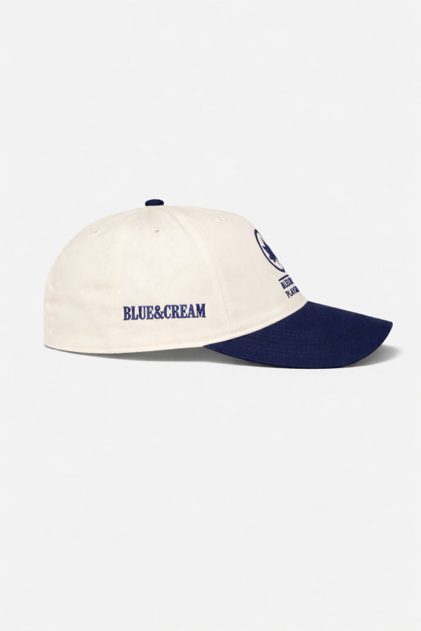 Blue&Cream Bleecker Playground Snapback - Cream/Navy