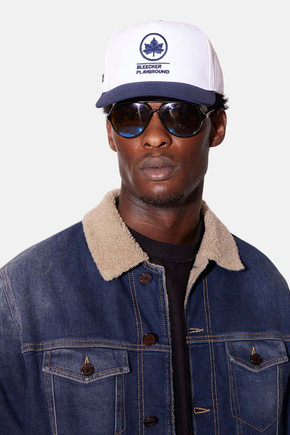 Blue&Cream Bleecker Playground Snapback - White/Navy - Image 3 of 4