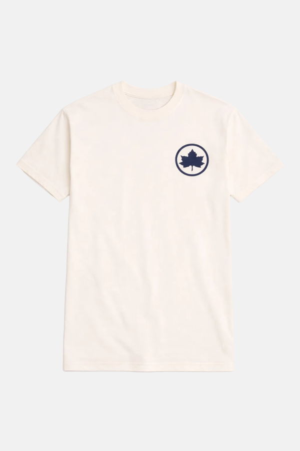 Blue&Cream Bleecker Playground Tee - Cream/Blue Leaf Insignia