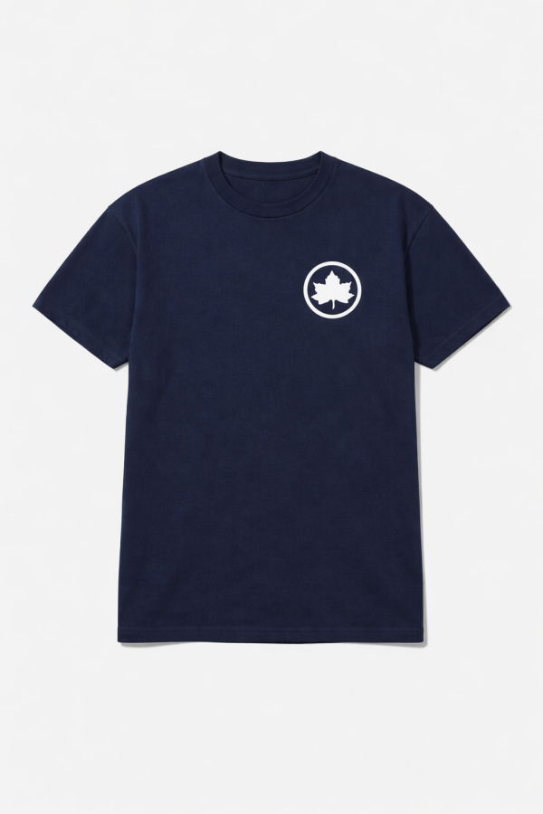 Blue&Cream Bleecker Playground Tee - Navy/White Leaf Insignia
