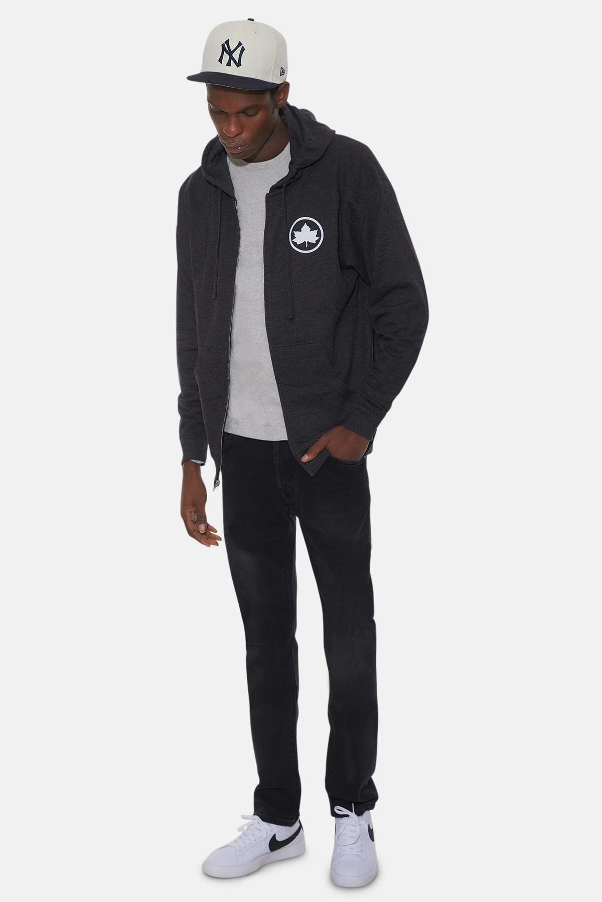 Blue&Cream Bleecker Playground Zip Hoodie - Charcoal - Image 11 of 11