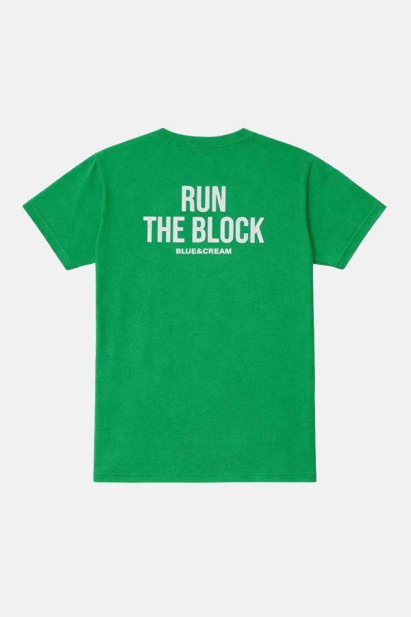 Blue&Cream Bleecker Street Run The Block Tee - Farm Green