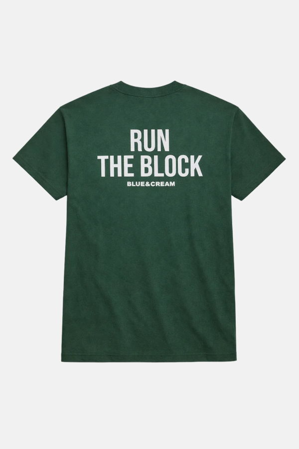 Blue&Cream Bleecker Street Run The Block Tee - Green