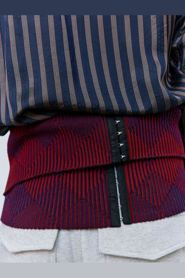 Dries Van Noten Bordeaux Mango Waistband Belt