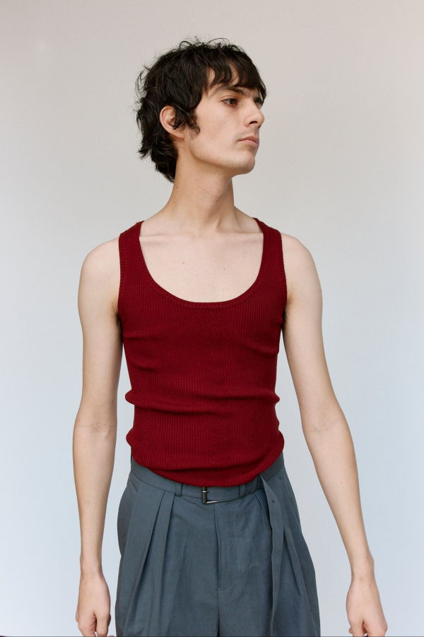 Dries Van Noten Bordeaux Motto Top