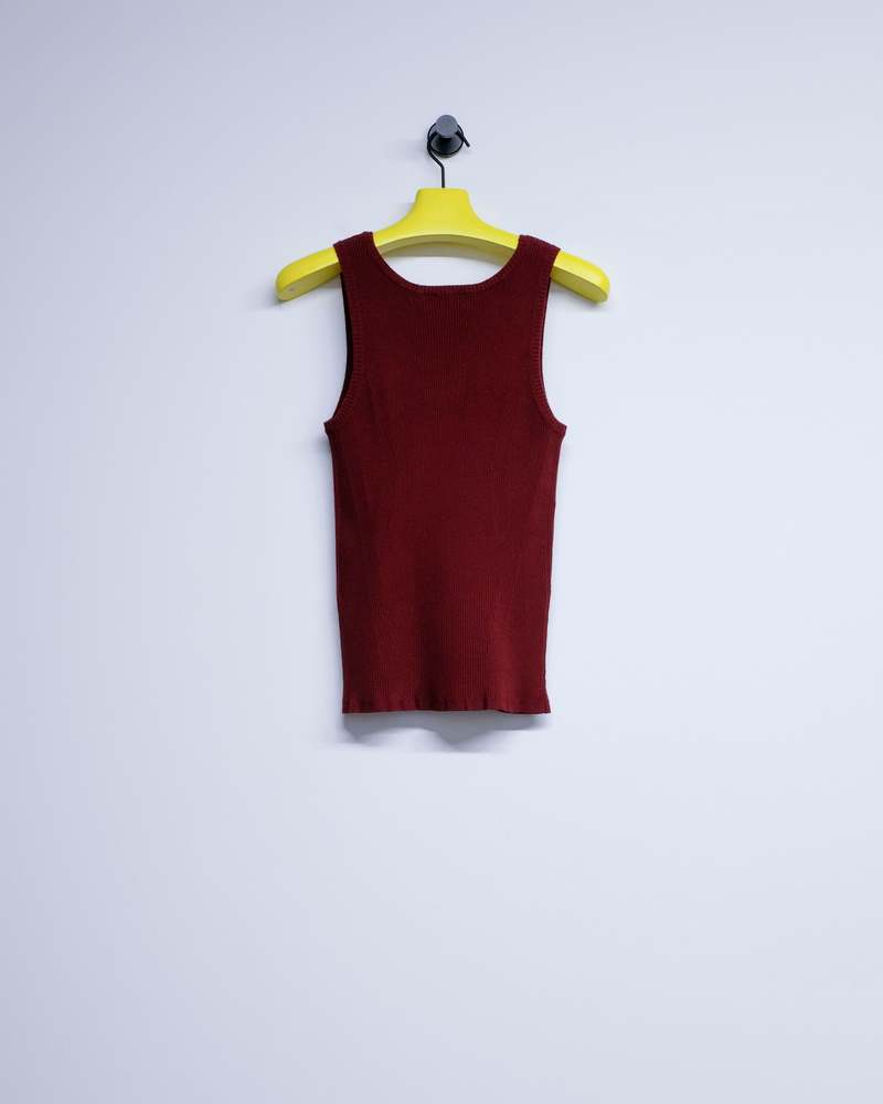 Dries Van Noten Bordeaux Motto Top