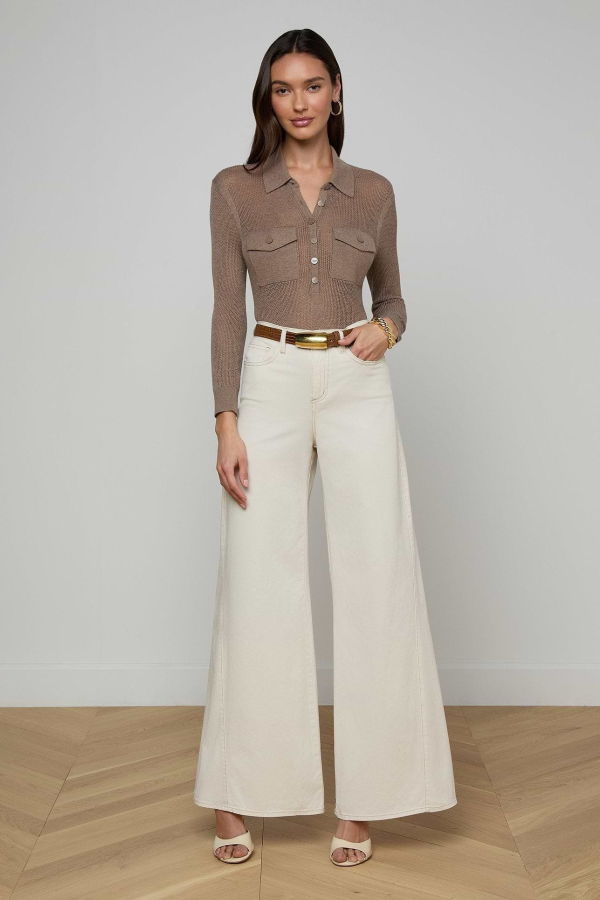 L'agence Beau Wide Leg Jeans