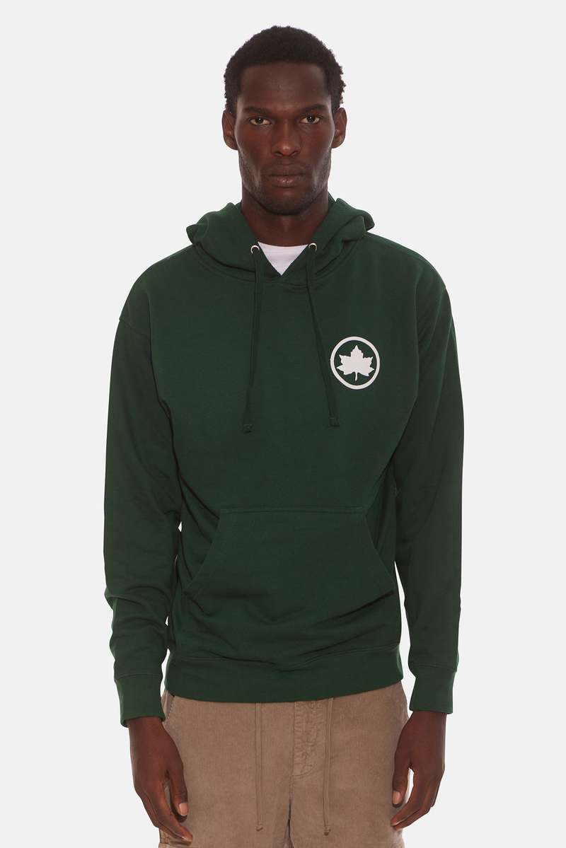 Blue&Cream Leaf Bleecker Playground Hoodie - Forest Green