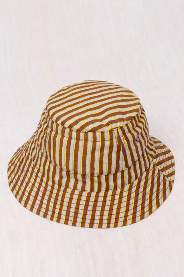 KIDS Misha & Puff Bucket Hat - Cola Painterly Stripe