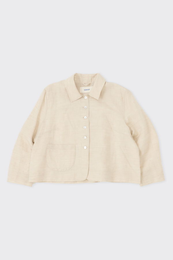 CAWLEY STUDIO British Linen Wool Lillie Jacket - Oat