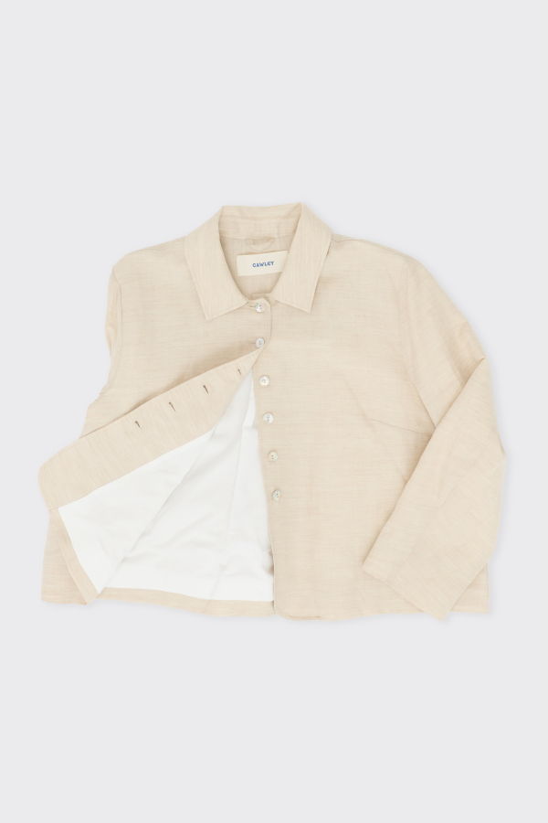 CAWLEY STUDIO British Linen Wool Lillie Jacket - Oat