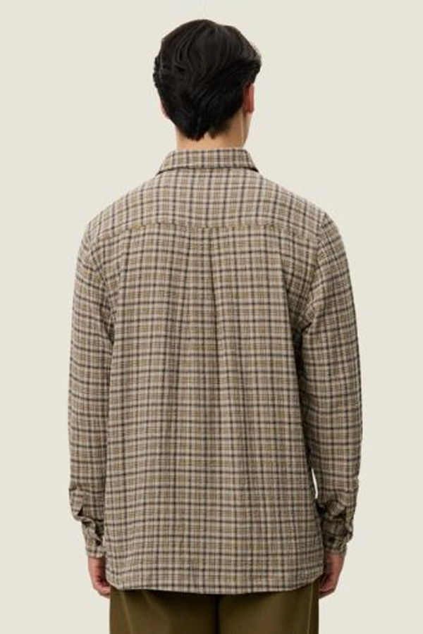 LES DEUX John Check Shirt - Dark Sand