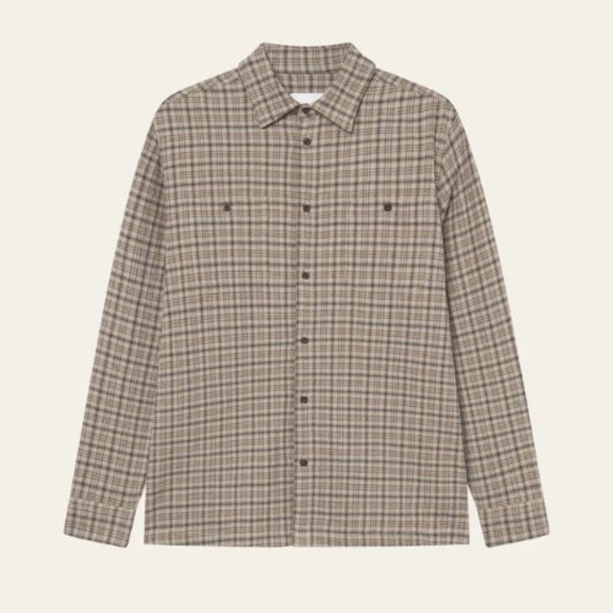 LES DEUX John Check Shirt - Dark Sand - Image 5 of 6