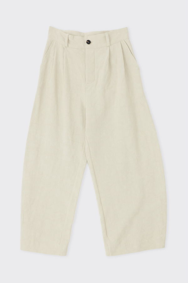 CAWLEY STUDIO Japanese Cotton Linen Robby Trousers - Natural