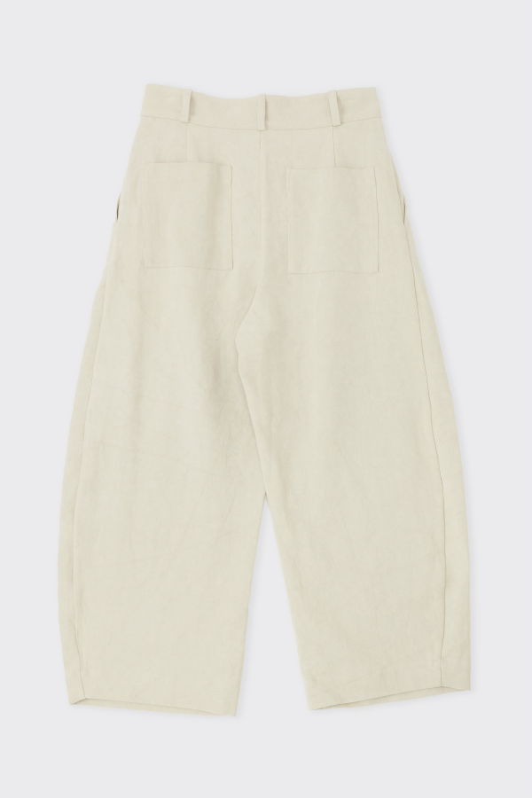 CAWLEY STUDIO Japanese Cotton Linen Robby Trousers - Natural