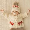 KIDS Huggalugs Mushroom Natural Cardigan - Thumbnail 1