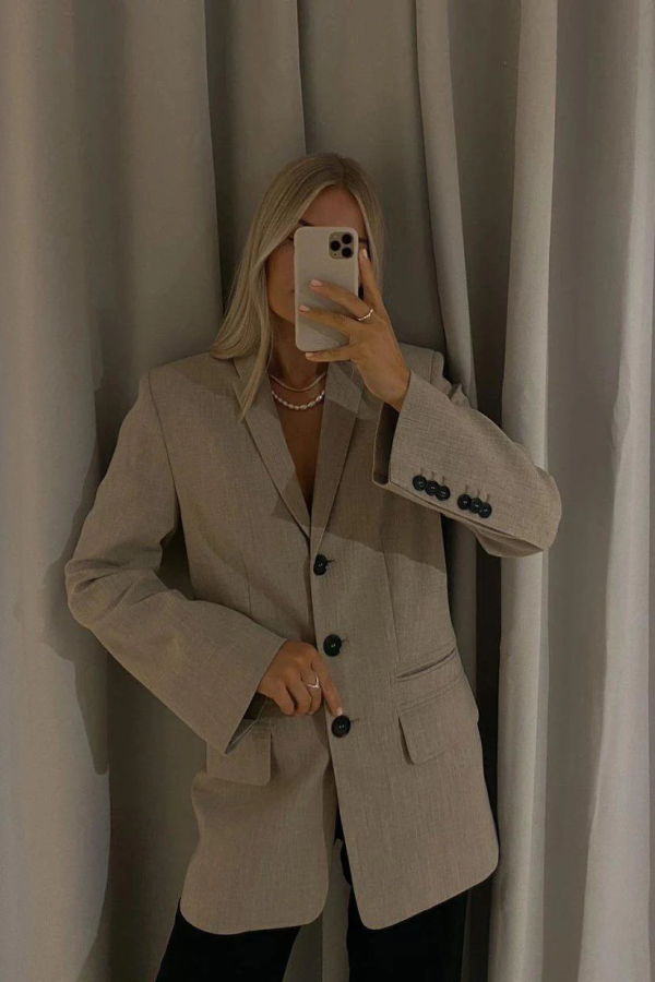 By Malene Birger Porter Blazer - Soft Beige Melange