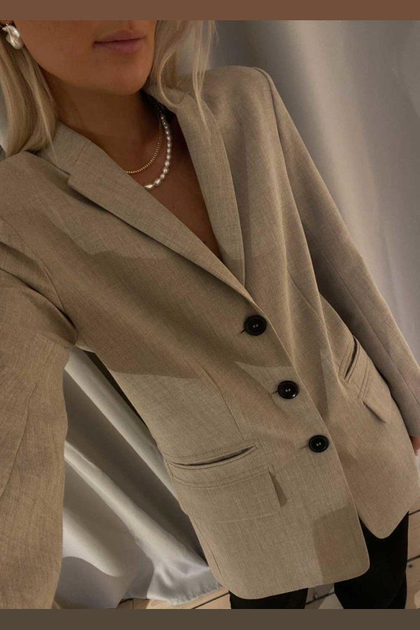By Malene Birger Porter Blazer - Soft Beige Melange