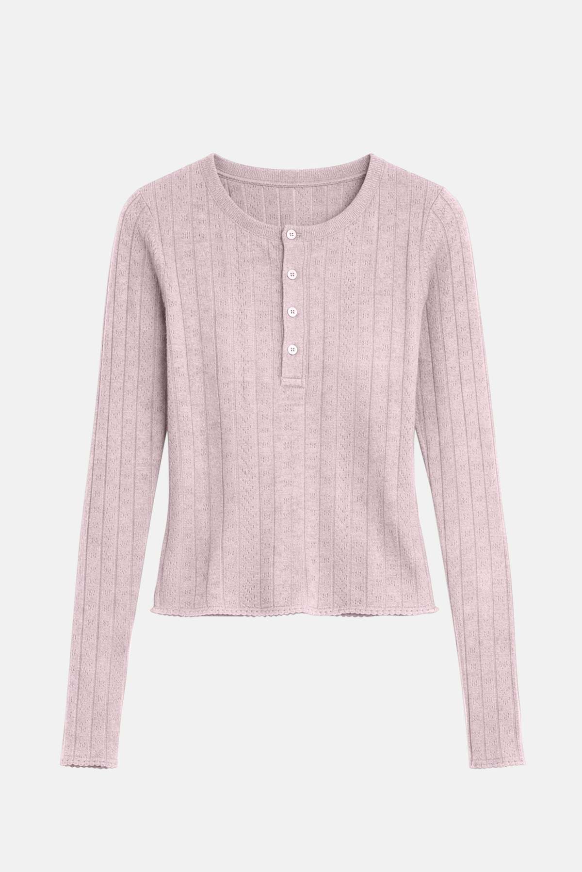 The Tile Club Sylvia Pointelle Henley - Image 1 of 7