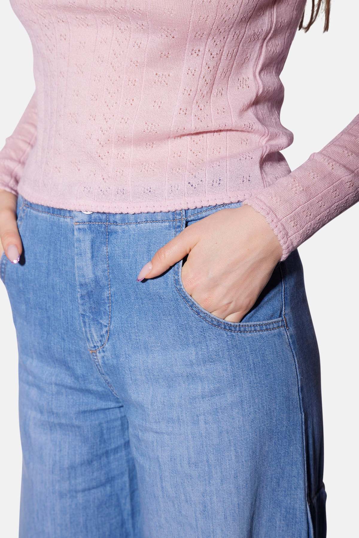 The Tile Club Sylvia Pointelle Henley - Image 6 of 7